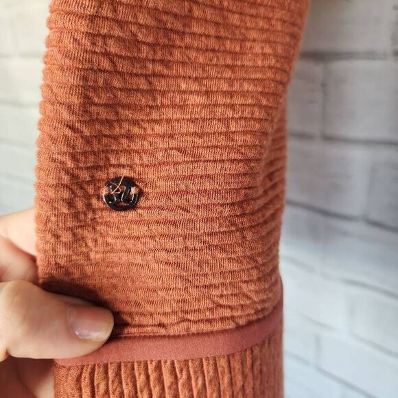 Lululemon Womens Rustic Clay Textured On Repeat Sweater Dress No Collar Size 6 - Picture 14 of 15